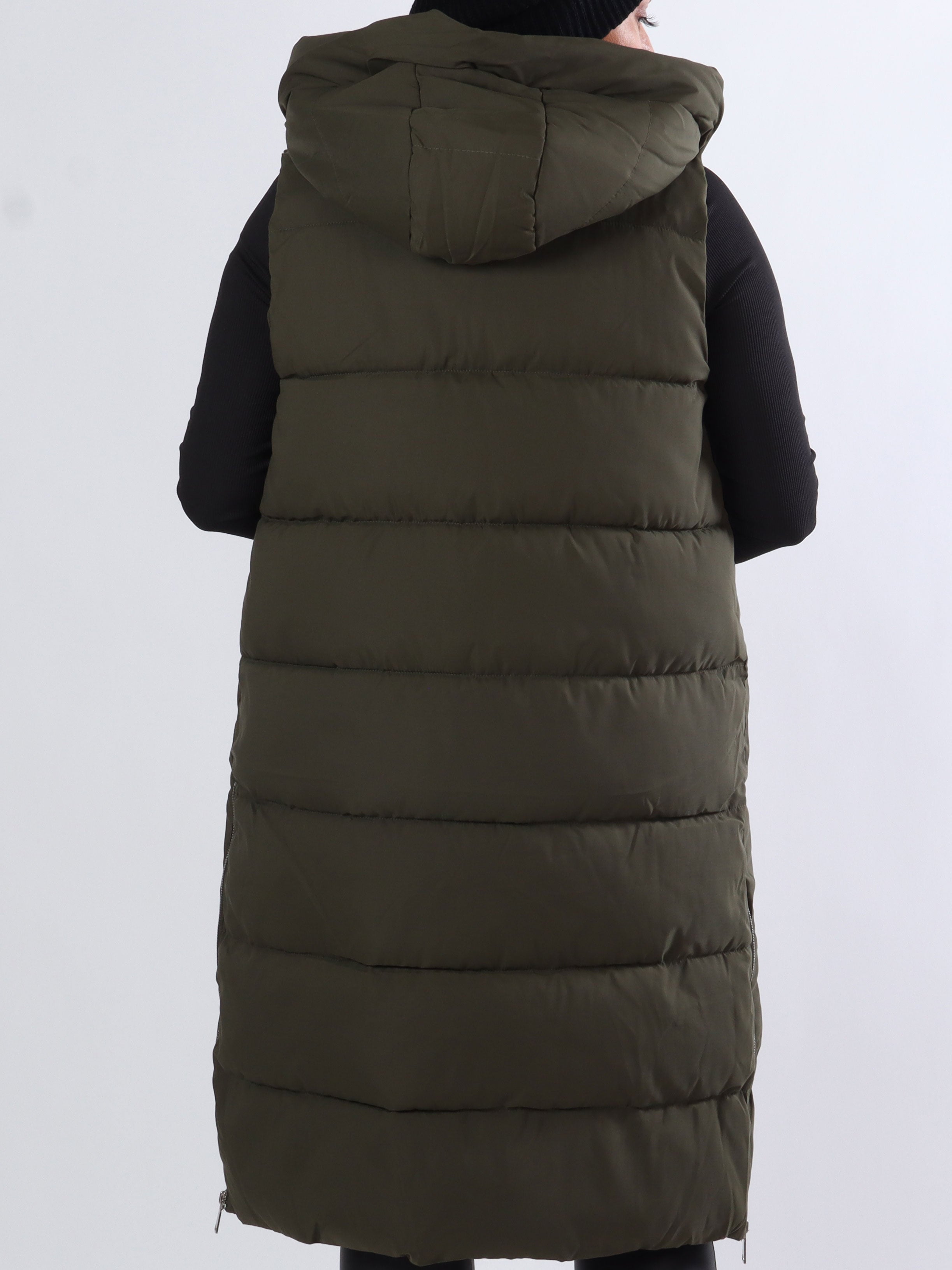 Xenia - Lang dynevest med hætte